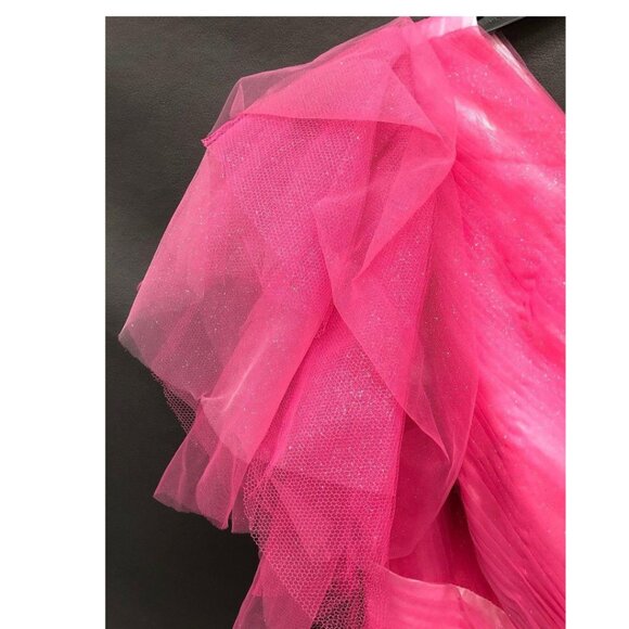 MAC DUGGAL  Pink Ombre Ruffled One Shoulder Dress. Size 8. New w Tag - Picture 4 of 9